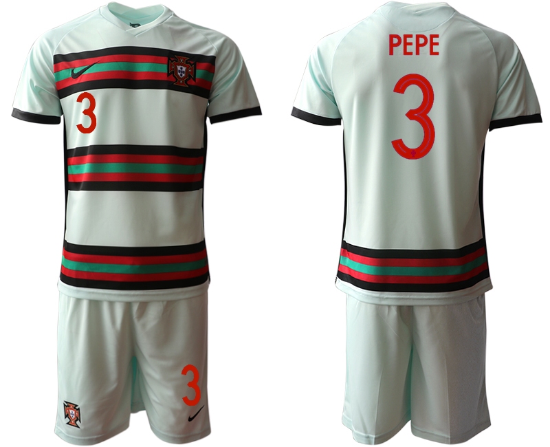 Men 2021 European Cup Portugal away grey #3 Soccer Jersey1->portugal jersey->Soccer Country Jersey